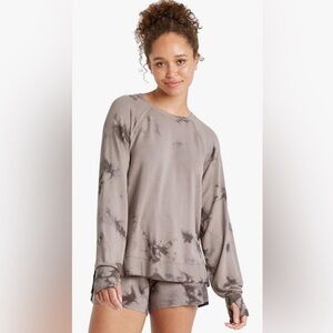 Joy Lab Tie-Dye Long Sleeve Sweatshirt Taupe